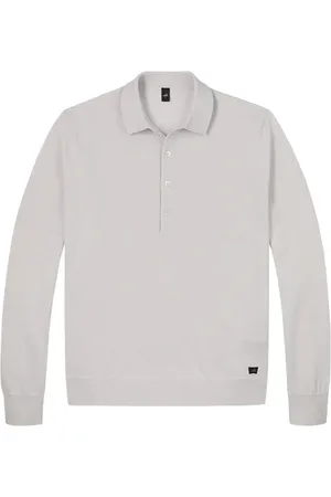 Wahts Blake | Cashfeel Knitted Poloshirt Ice Grey