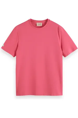 Scotch&Soda Cotton Linen T-shirt Tropical Pink