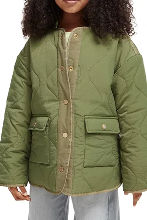 Scotch&Soda Light-padded Reversible Printed Jacket Military