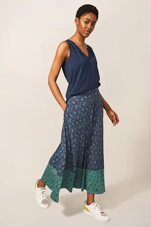 White Stuff Jada Eco Vero Maxi Skirt Teal