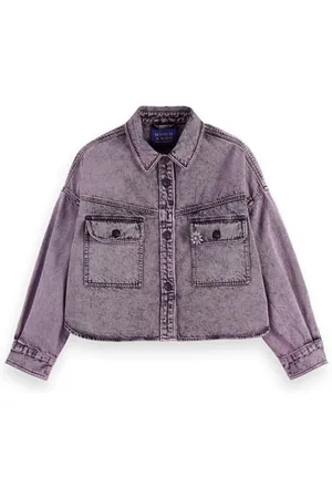 Scotch&Soda Black Washed Denim Over Shirt Soft Rose