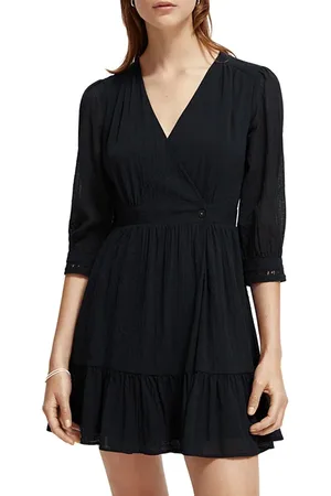 Scotch&Soda Wrap Mini Dress Black