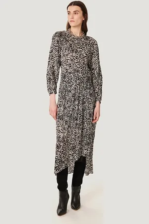 IRO Romeri Dress In Ecru/black/brown Dress