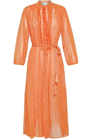 FORTE FORTE Forte Forte Cotton Leno Belted Dress Orangina