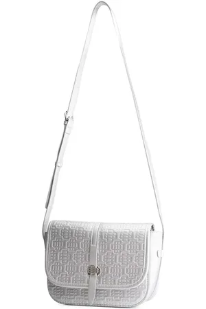 Black Bananas Monogram Saddle Bag Silver