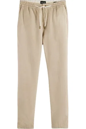 Scotch&Soda Warren Cotton/linen Twill Jogger Sand