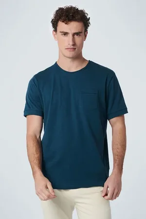 No Excess T-shirt Crewneck Slub Carbon Blue