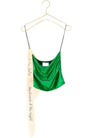 FORTE FORTE Forte Forte Bandeau Chic Laminated Jersey Verde