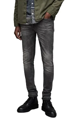 AllSaints Cigarette Damaged Washed Black