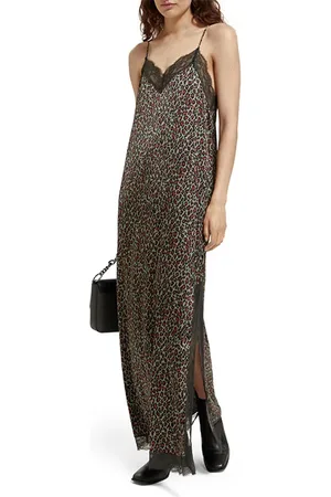 Scotch&Soda Cami Dress With Lace Detail Creatures Of The Night Field Gre