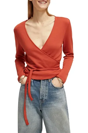 Scotch&Soda Wrap Cardigan Red Skies