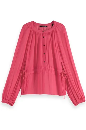 Scotch&Soda Double Tie Waist Blouse Cosmic Pink