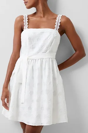 French Connection Freya Organza Burnout Dress White