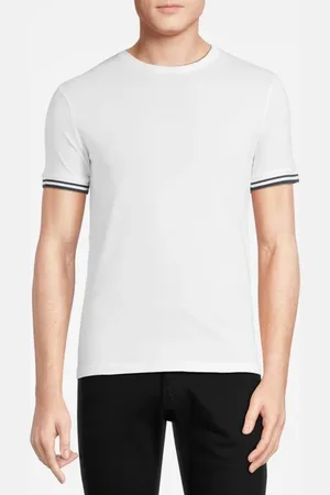 Reiss Harrison-tipping Basic T-shirt White/navy