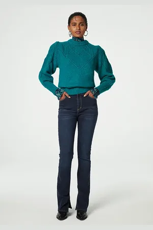 Fabienne Chapot Eva Slim Split Dark Medium Denim