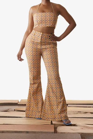 Daily paper Yellow Check Krista Top