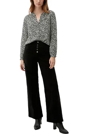 QS by s.Oliver Blouses Grey/black