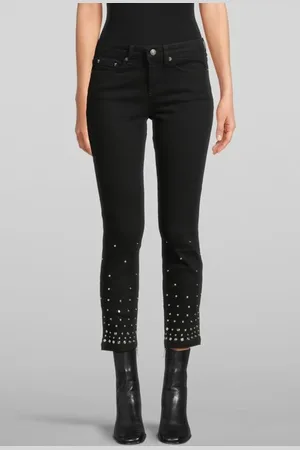 The Kooples Pantalon Denim Avec Details Clous Black
