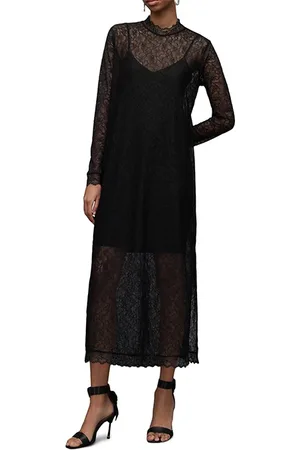 AllSaints Katlyn Lace Dress Black