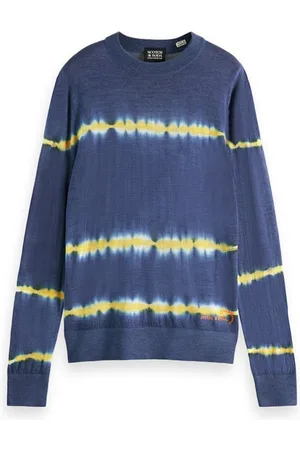 Scotch&Soda Lightweight Wool-blend Tie-dye Crewneck Pullover Combo C