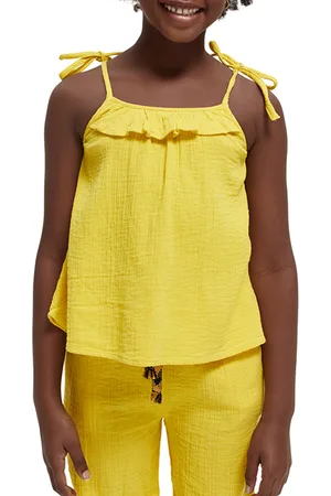 Scotch&Soda Girls A-line Fit Tank-top In Organic Cotton Pineapple