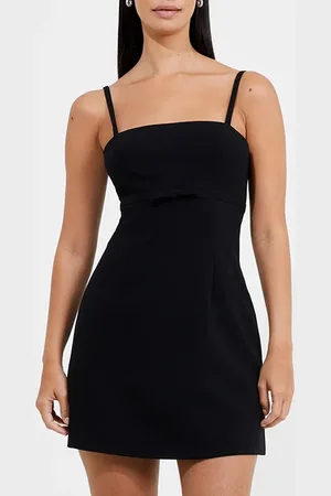 French Connection Whiser Ruth Bow Dress Black