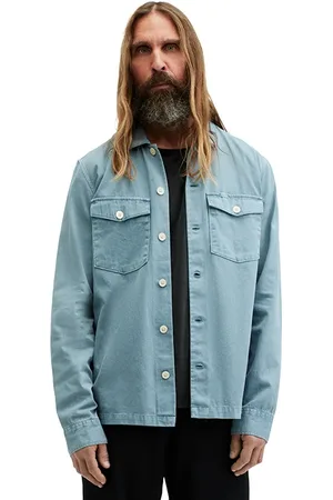 AllSaints Spotter Ls Shirt Dusty Blue