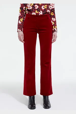 The Kooples Pantalon Costume Detail Bas Evase Red