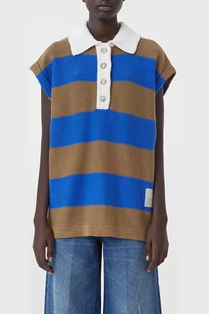 Closed Sleeveless Polo Knits Ecru