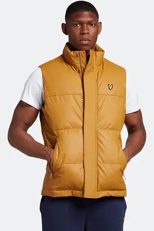 Lyle & Scott Rubberised Wadded Gilet W704 Anniversary Gold