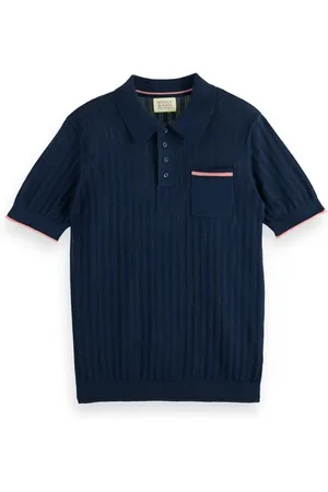 Scotch&Soda Openwork Polo Navy