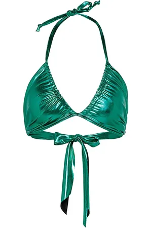 FORTE FORTE Forte Forte Laminated Bikini Top Emerald