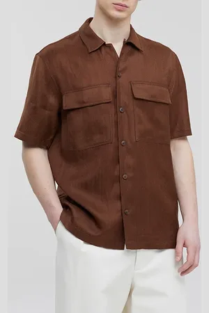 Closed Utility Short Sleeve Shirts Brazil Nut