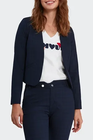 ICODE Navy Check Suit Jacket