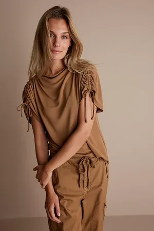 Summum Woman Sleeveless Top Crepe Jersey Wood