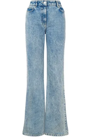 Moschino Recycled Denim Flare Trousers Blue