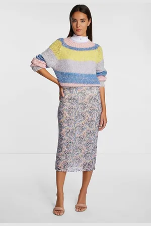 Rich & Royal Mesh Pencil Skirt Recycled Rose Quartz