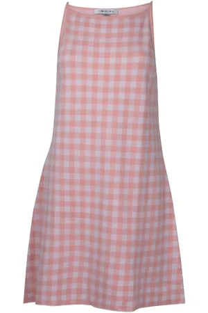 Forever New Elena A Line Mini Knit Dress Pink Check