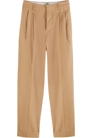 Scotch&Soda Mila - High Rise Tapered Pleated Chino Sand
