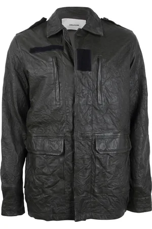 Zadig & Voltaire Zadig & Voltaire Kido Crinkle Leather Parka Kaki