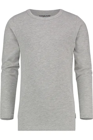 Vingino Long Sleeves Crew Neck Ts Boys Grey Mele