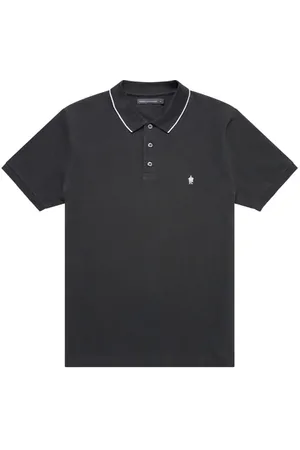 French Connection Single Tipped Pique Polo Dark Green/white