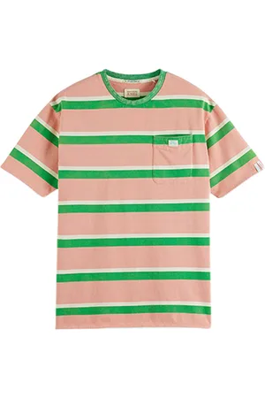 Scotch&Soda Yarn Dye Stripe Tee Pink/green Stripe