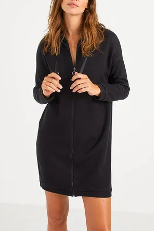 ICODE I.code Sweatshirt Fabric Zipped Dress Black