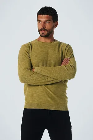 No Excess Pullover Crewneck Garment Dyed + Stone Washed Olive