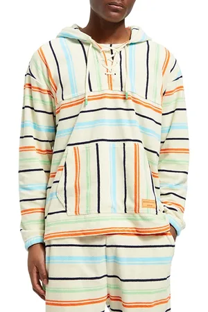 Scotch&Soda Towelling Striped Hoodie Multicolour Stripe