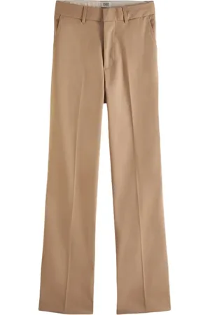 Scotch&Soda Hailey - High Rise Straight Leg Trousers Sand