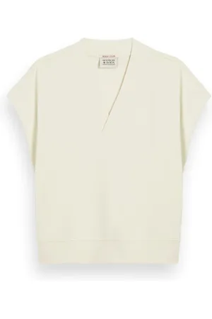 Scotch&Soda V-neck Sleeveless Modal Sweatshirt Soft Ice