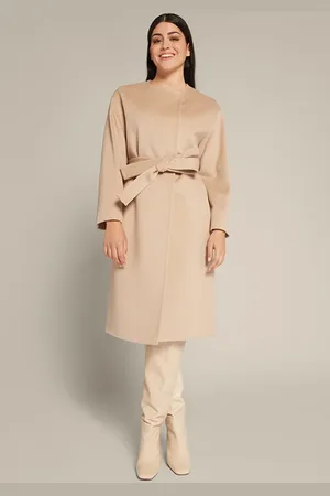 Elena Miro 100% Wool Coat Natural