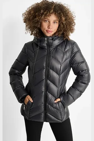 DKNY Zipfrt Down Jacket Black